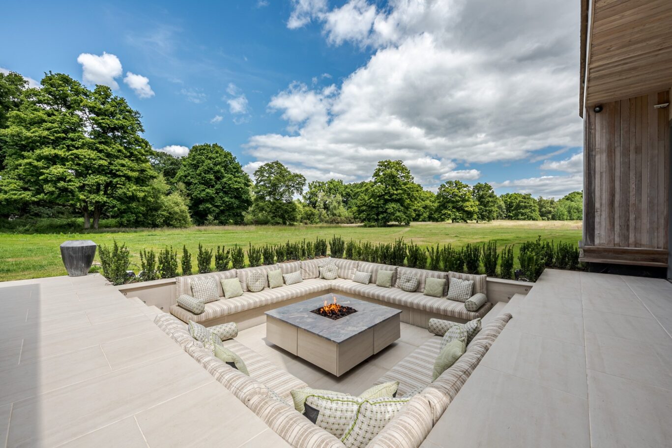Outdoor social space at Surrey villa