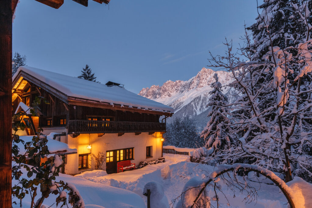 Hot tub view chamonix