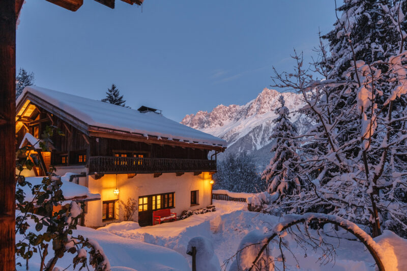 Hot tub view chamonix