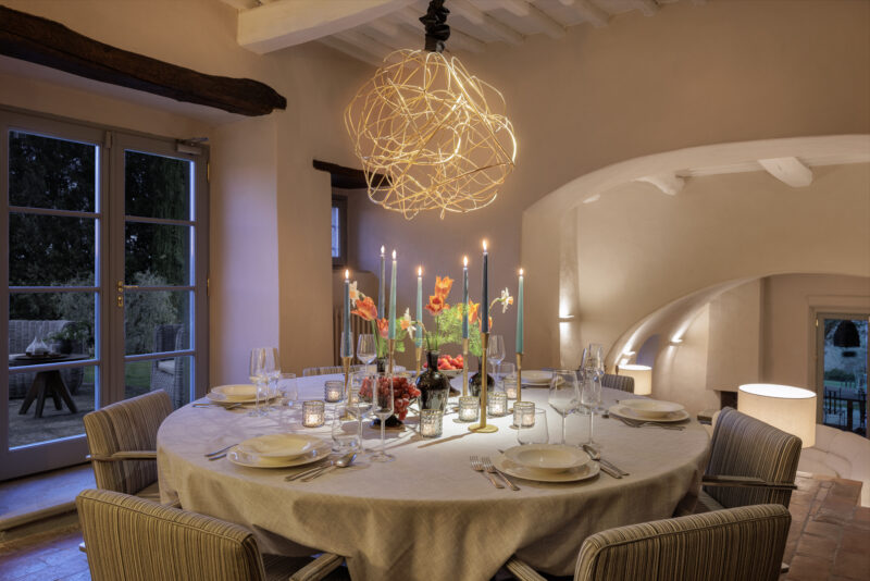 table set for fine dining