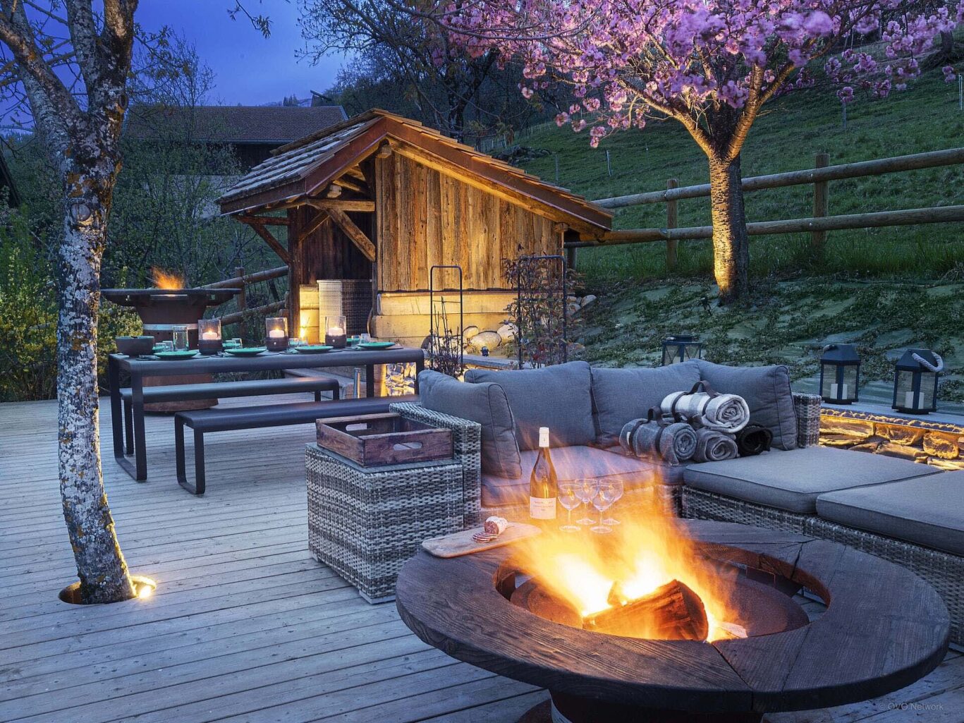 Chalet les cerises outdoor space