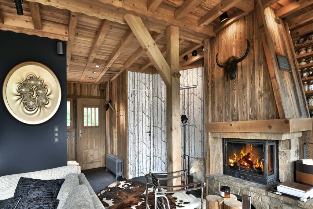 Maison de luxe cheminée