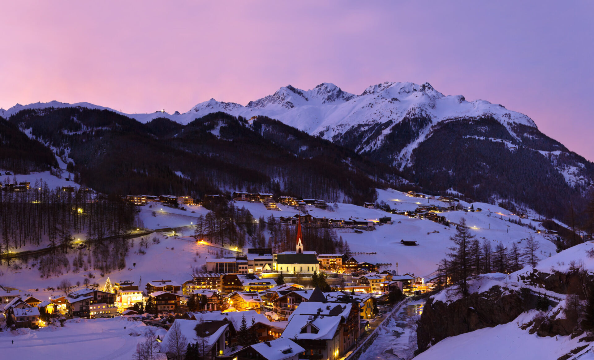 Mountains at sunset
