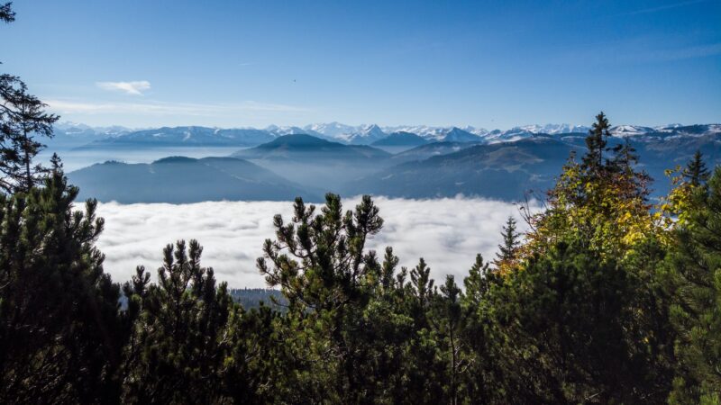Austrian landscape near luxury chalet
