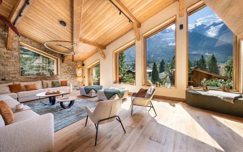 Luxury chamonix alps chalet with views of mont-blanc